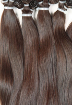 Волосы на капсулах волнистые шоколадный цвет 6