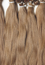 Волосы на капсулах волнистые медово-русый теплый цвет 14